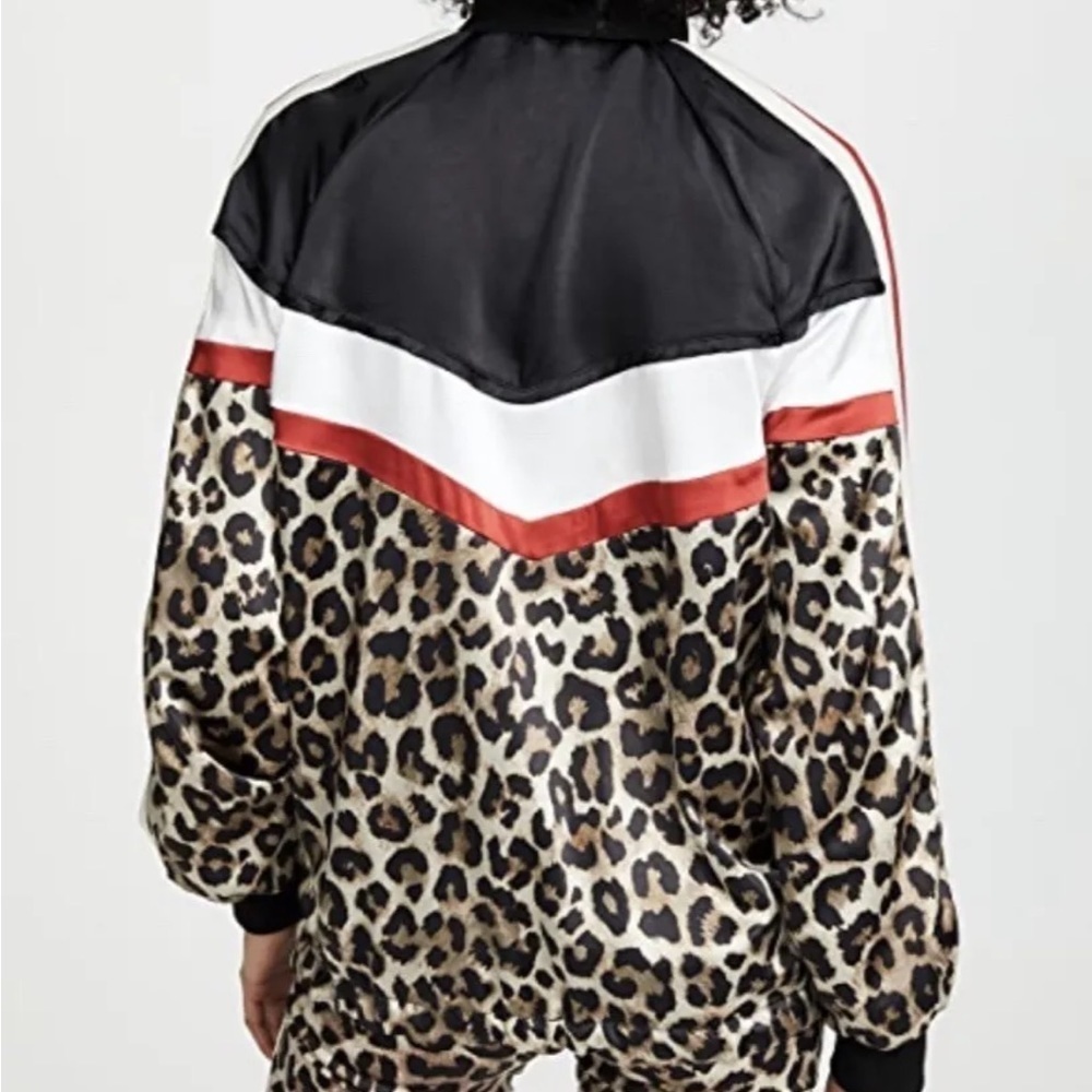 Pam And Gela Color Block Leopard Print Track Jack… - image 4